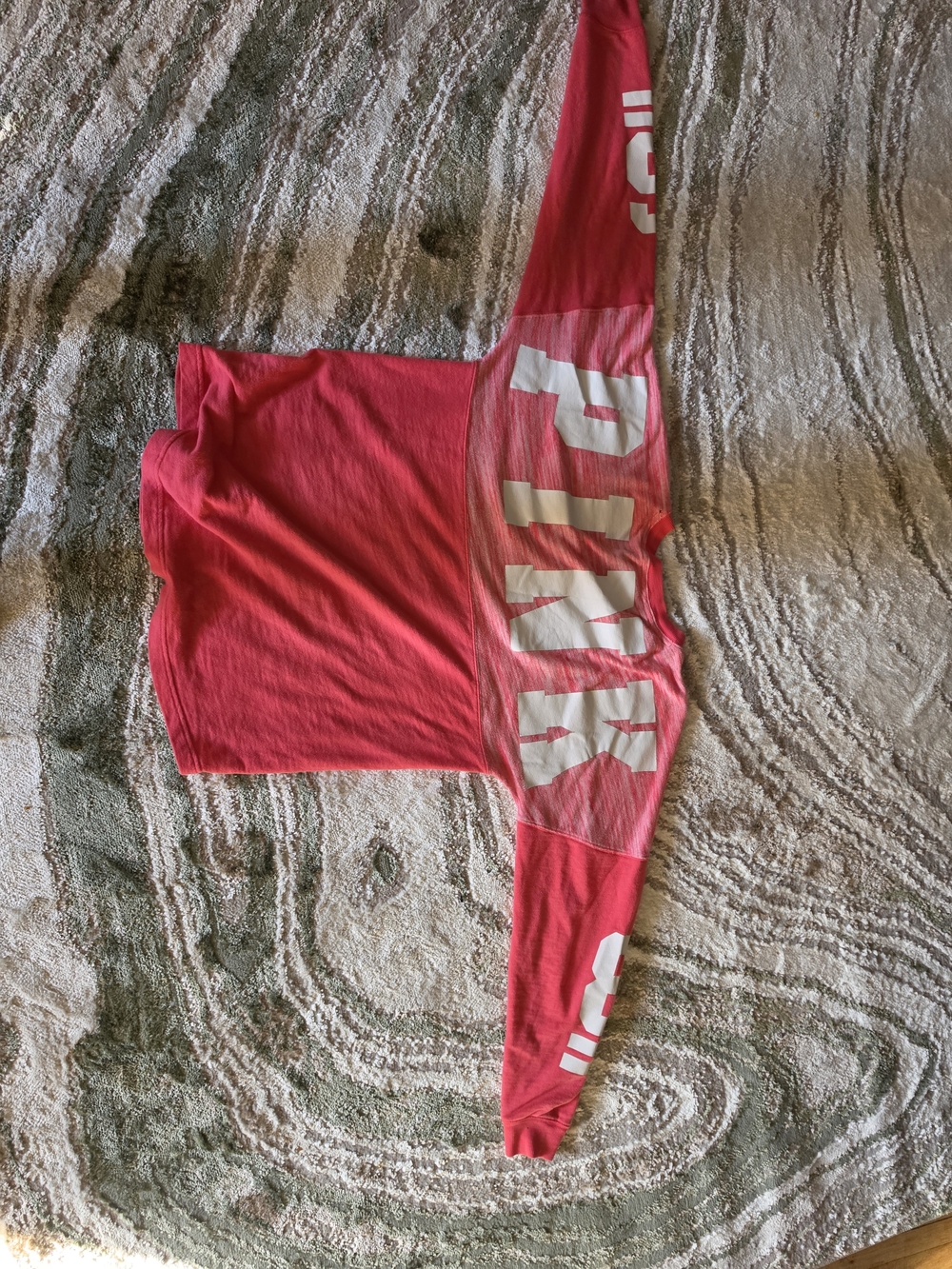 Victoria's Secret Pink Off-Shoulder Pullover with White Logo